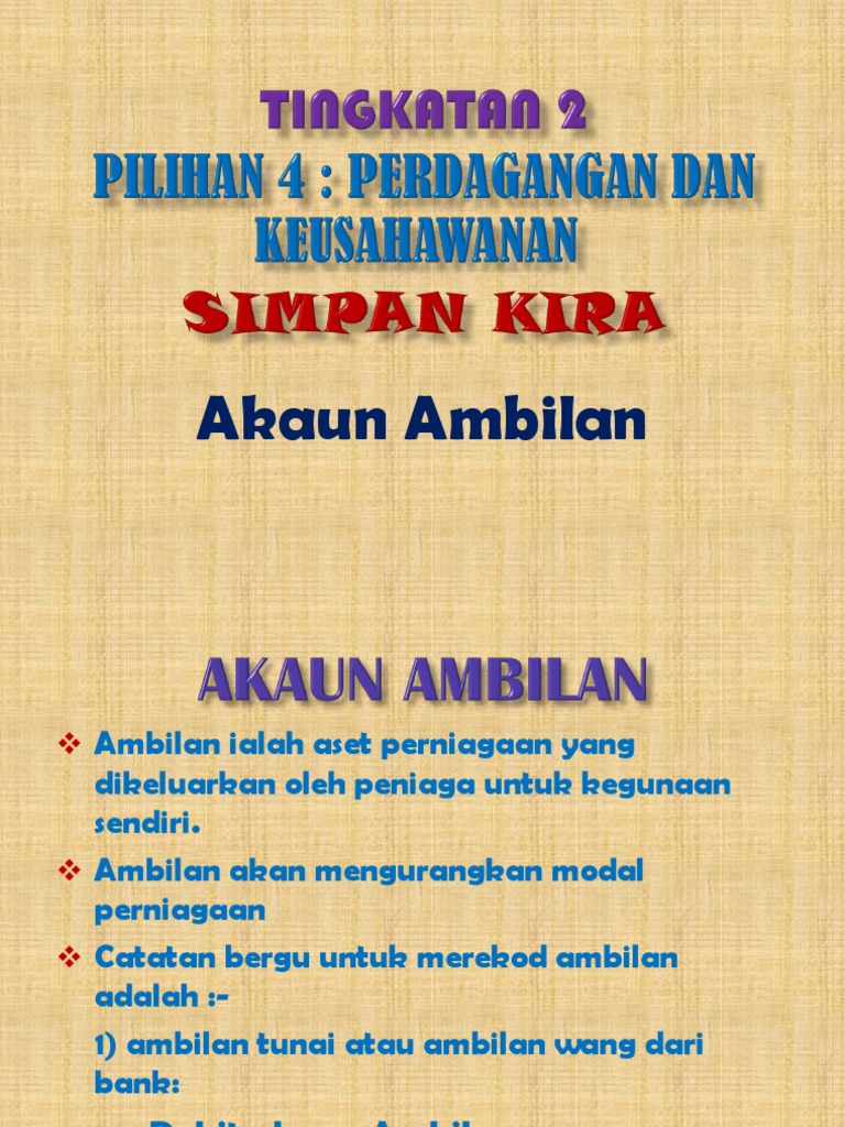 Akaun Ambilan Pdf