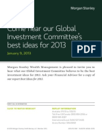 Come Hear Our Global Investment Committee's Best Ideas For 2013