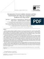 Incorporation of Iron in Sodalite Structures and Their