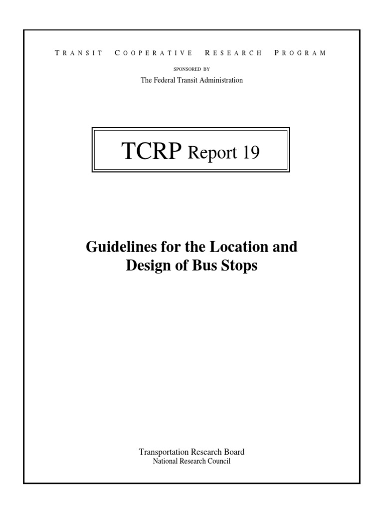 Bus Stop Design Guidelines | PDF | Public Transport | Bus