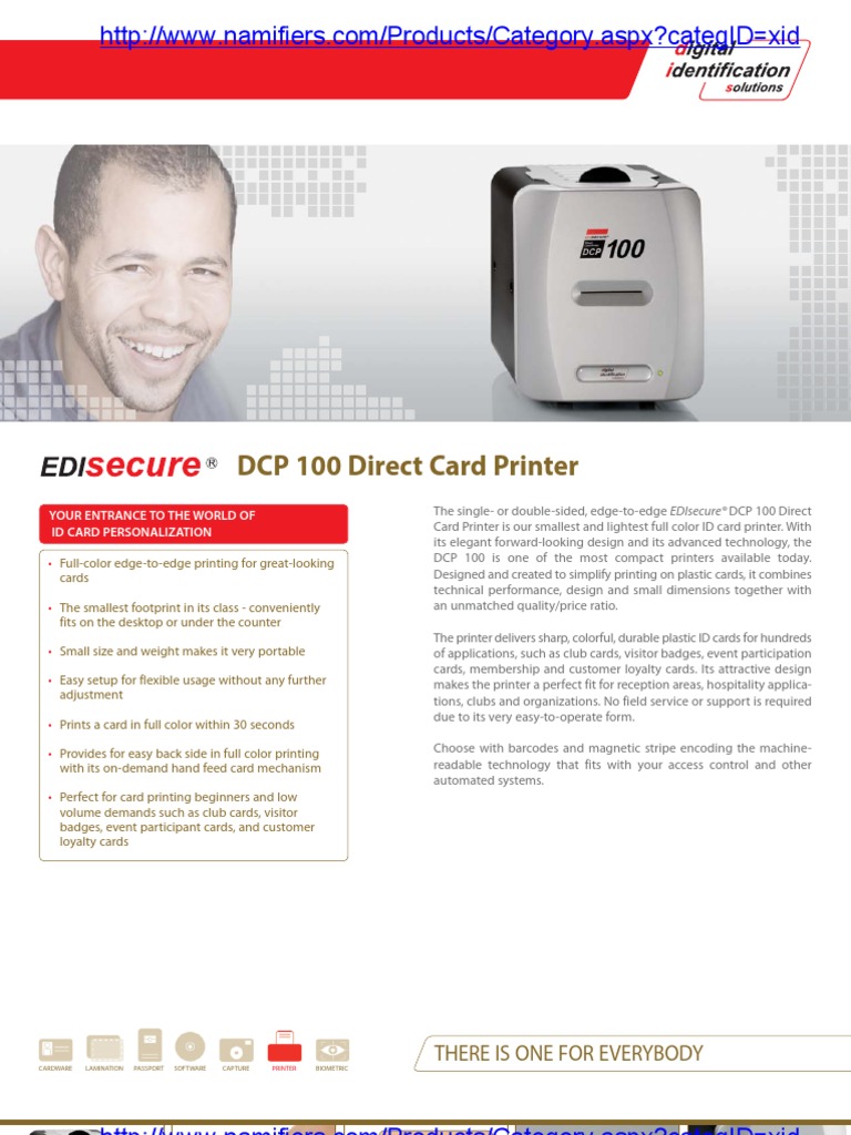 DCP 100 Direct Card Printer | PDF | Office Equipment | Media Technology