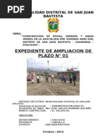 Caratula de Ampliacion de Plazo