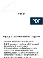 p&id Symbolic representation of the process
P & ID is designers road map which shows all the equipment, pumps, valves, instrumentation and other piping items in sequence for proper system function.
Both the process and the instrumentation & control engineer provide design information.
Frozen P& ID is the basis for further development of project
