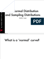 The Normal Distribution and Sampling Distributions: PSYC 545