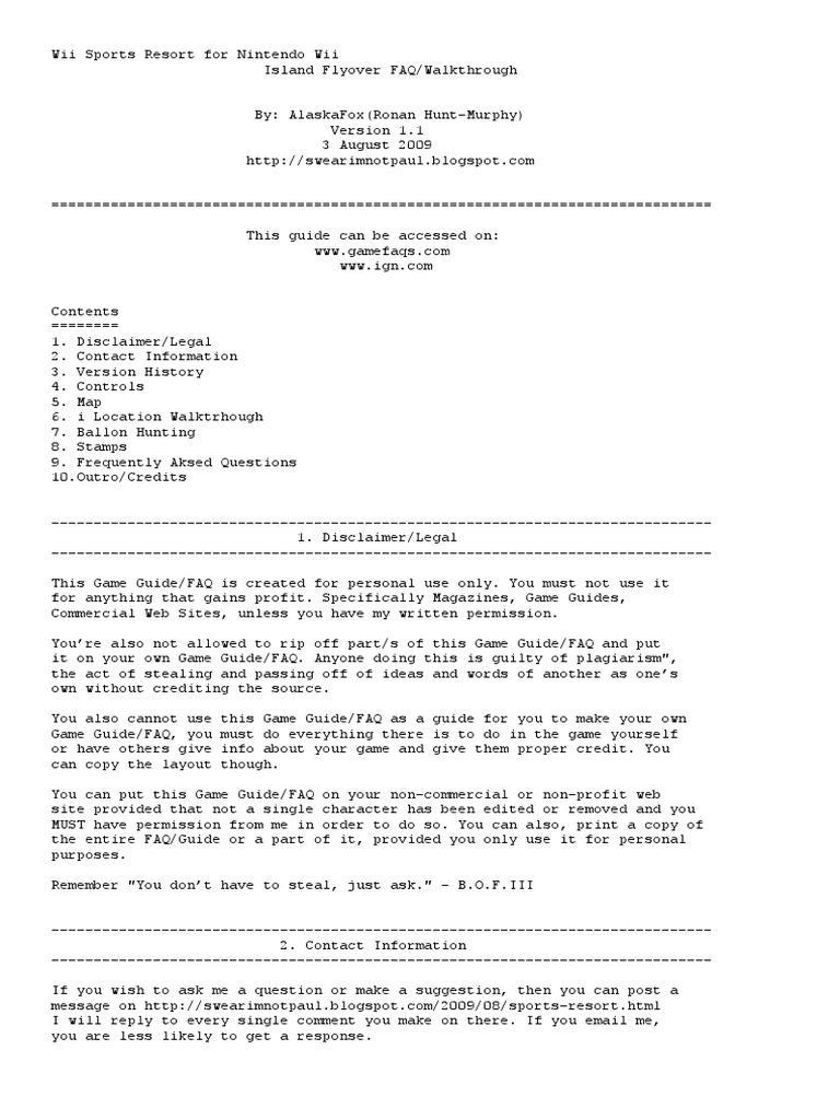 Wii Sports Resort Island Flyover For Nintendo Wii Leisure Sports