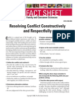 Resolving Conflict Constructively and Respectfully: Family and Consumer Sciences