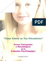 Como Valorar Un Test Psicometrico