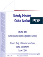 Vertically-Articulated Content Standards: Lauress Wise