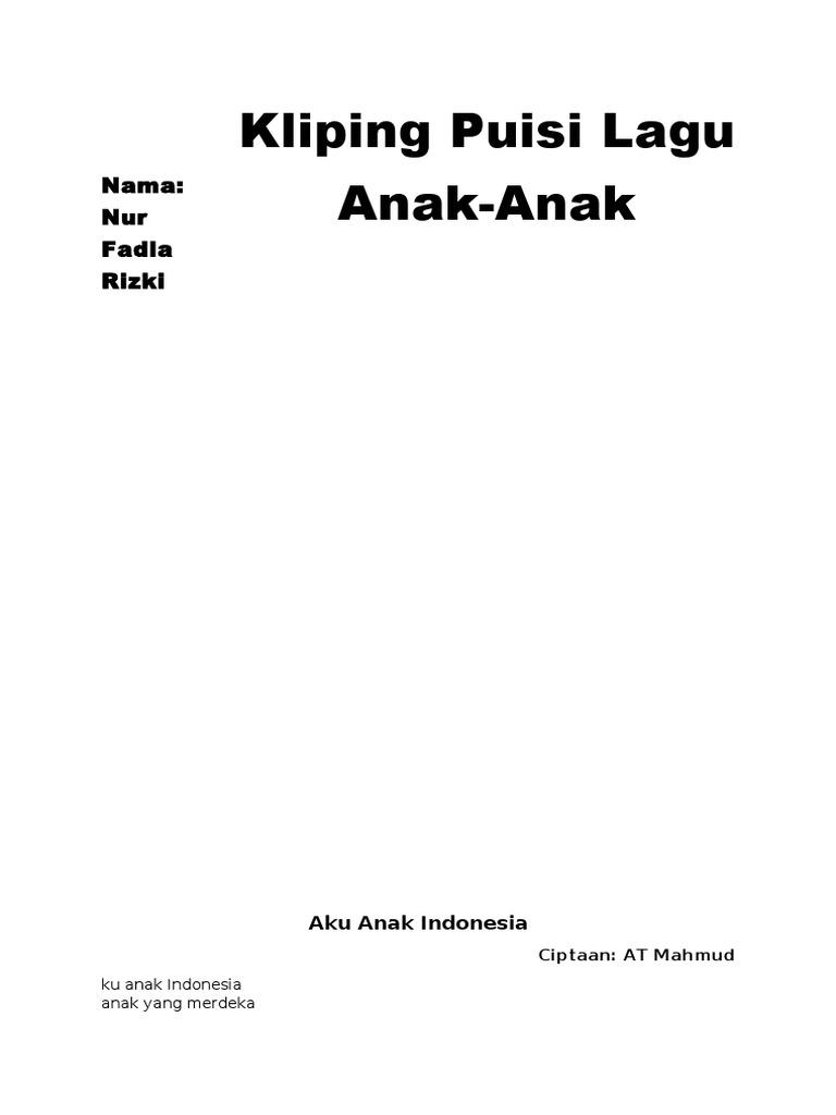 Aku Anak Indonesia