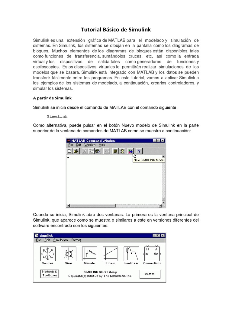 Tutorial Básico de Simulink (Traducido Pag 1-3) | PDF | Matlab ...