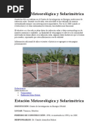 3.1 Estación Meteorológica y Solarimétrica