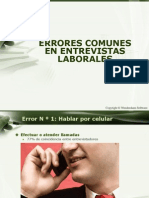 Errores Comunes en Entrevistas