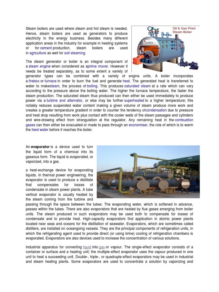 Maximizing Steam Generation An Overview of Boilers, Evaporators