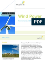 Wind Power: Environmental and Aesthetic Impact