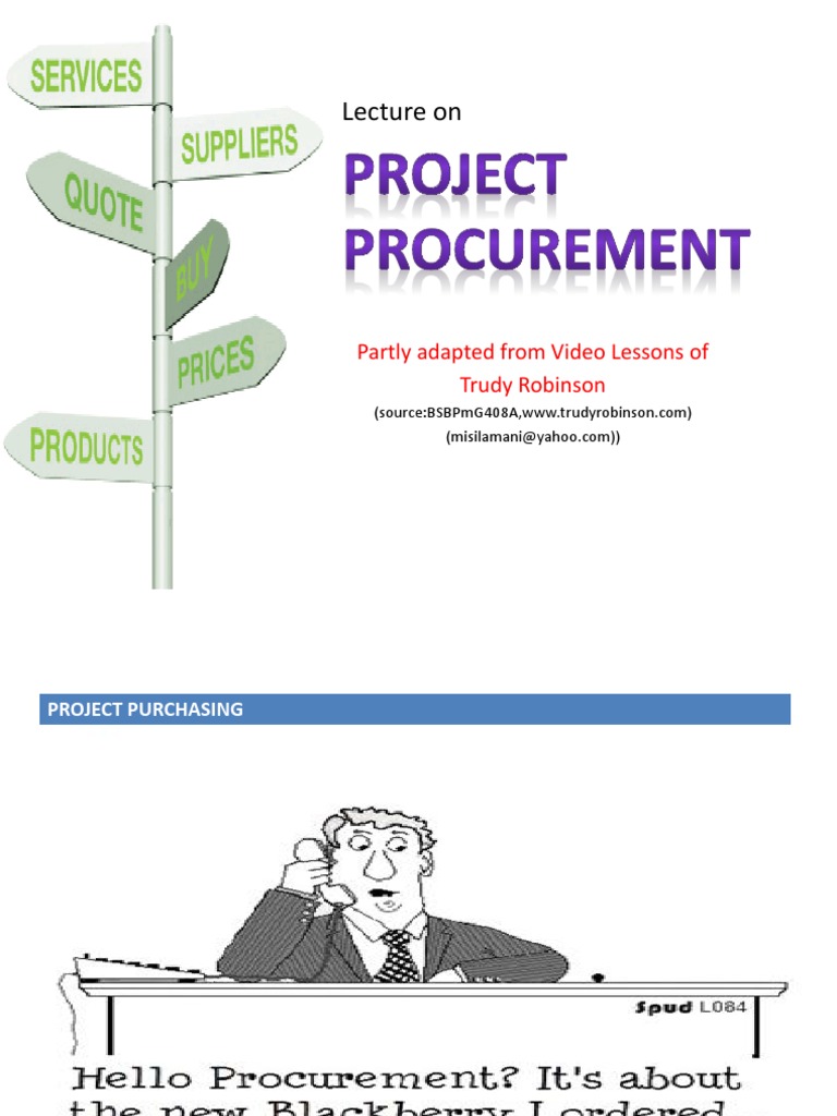 Project Procurement Management Overview | PDF | Procurement | Request ...
