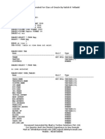 Spool Generated For Class of Oracle by Satish K Yellanki