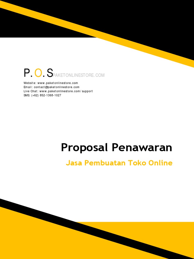 Proposal Penawaran Jasa Pembuatan Toko Online P O S