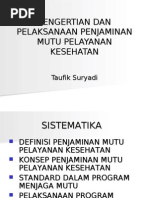 Download Pengertian Dan Pelaksanaan Mutu Pelayanan Kesehatan by muhammad ilham SN17381263 doc pdf