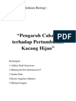 Download Laporan Praktikum Biologi - Pengaruh Cahaya terhadap Pertumbuhan Kacang Hijau by Junita Putri Simorangkir SN173814696 doc pdf