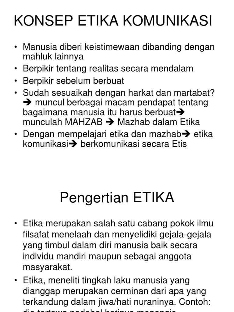 Slide 1 Konsep Etika Komunikasi