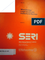 Wind Energy - Legal Issues and Institutional Barriers - 1979