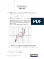 XII Math Ch7 Integrals ChapterNotes Nov