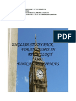 ENGLISH STUDY PACK FOR STUDENTS IN PSYCHOLOGY AND EDUCATION SCIENCES
