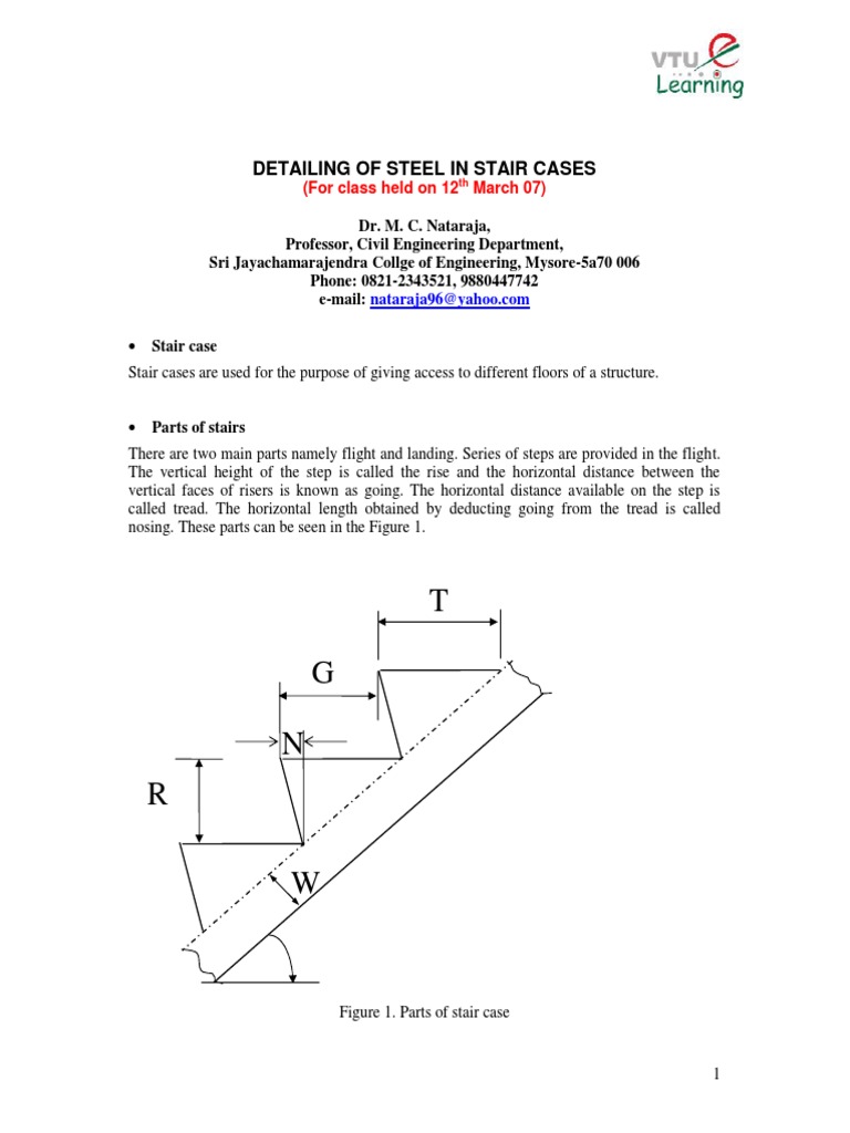 Detailing of Steel in Stair Cases | PDF | Stairs | Building Engineering