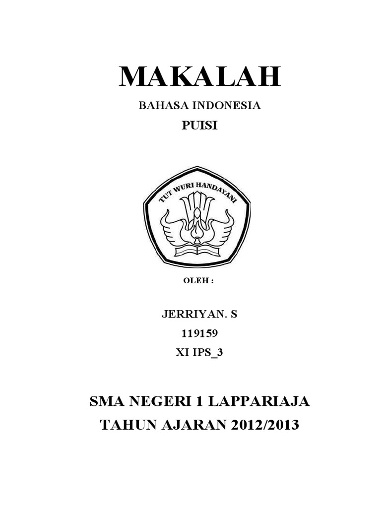 Contoh Makalah Puisi