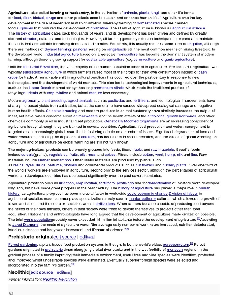 Project On Agriculture | PDF | Intensive Farming | Land Management