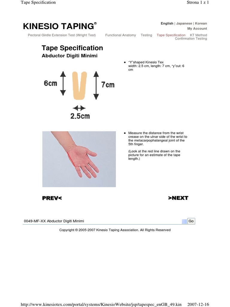 Abductor Digiti Minimi Tape SP PDF