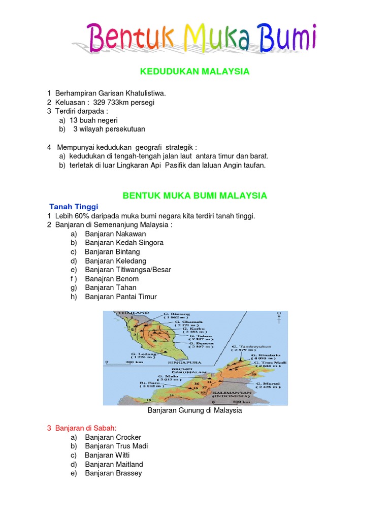 Bentuk Muka Bumi Pdf