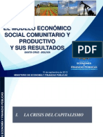 Bolivia El Modelo Económico Social Comunitario y Sus Resultados