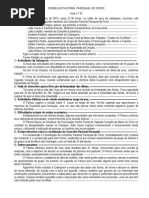 Conselho Pastoral Paroquial do Ferro - Acta n.º 32