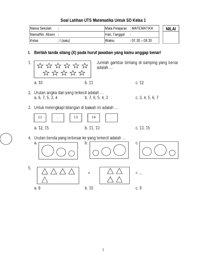 soal-latihan-matematika-dan-kunci-jawaban-untuk-sd-kelas-1