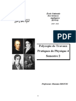 Polycopie de Travaux Pratiques de Physique 4