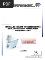 Manual de Planificacion y Formulacion Presupuestaria