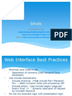 Struts Web Interface Best Practices