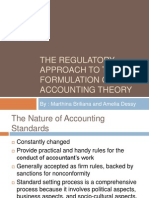 REGULATORY APPROACH TO ACCOUNTING THEORY FORMULATION