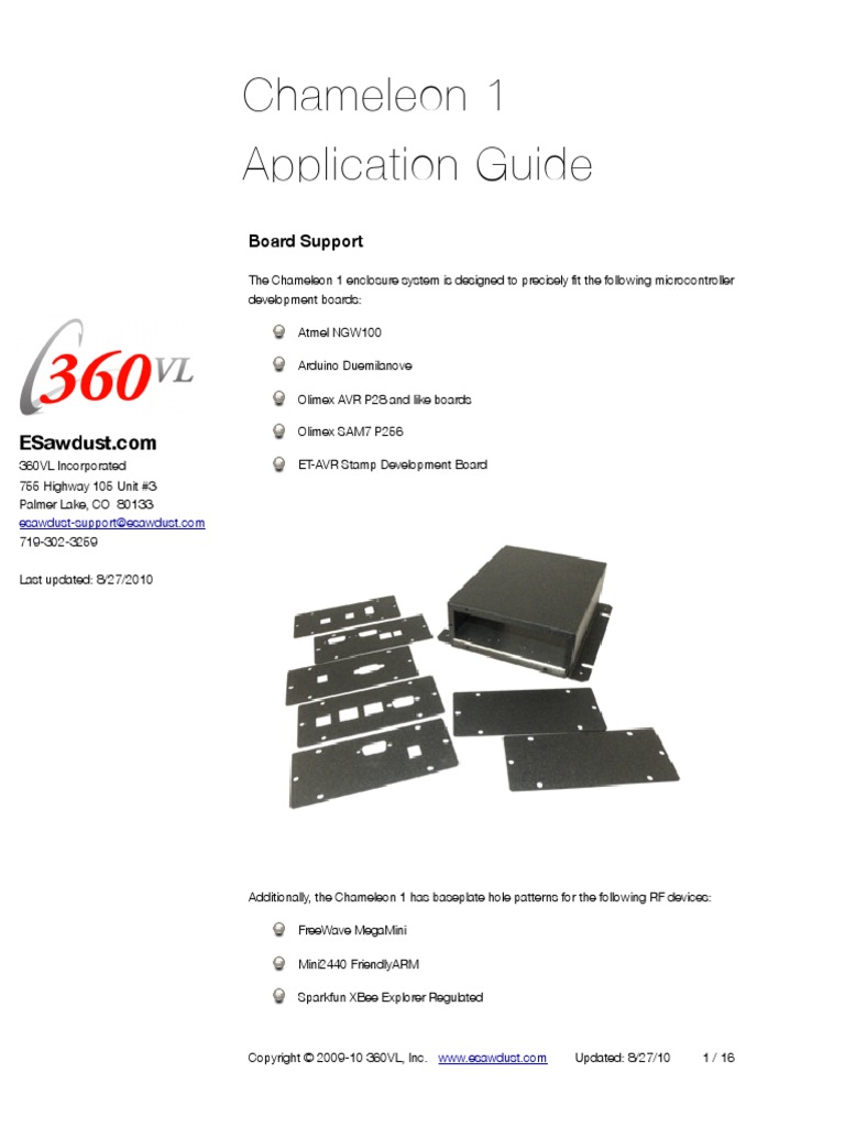 Chameleon 1 Application Guide | PDF | Arduino | Screw