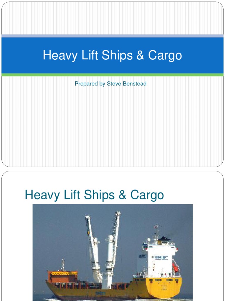 Heavy Lift Cargo Handling Procedures | PDF | Ships | Crane (Machine)