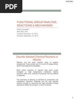 Functional Group Analysis, Reactions & Mechanisms