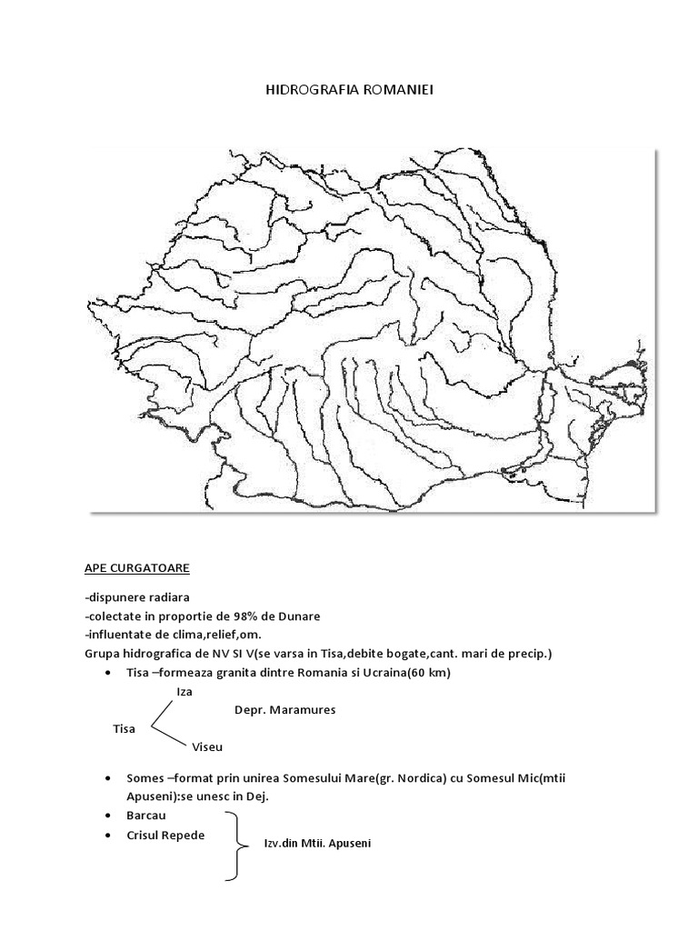 Hidrografia Romaniei | PDF