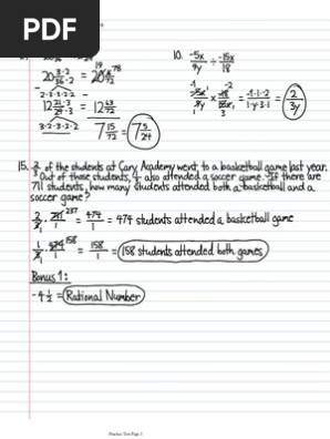Fractions Test Corrections