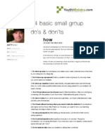 24 Basic Small Group Do's and Dont's