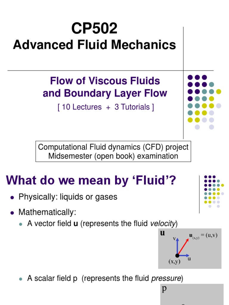Advanced Fluid Mechanics Overview | PDF | Fluid Mechanics | Navier ...