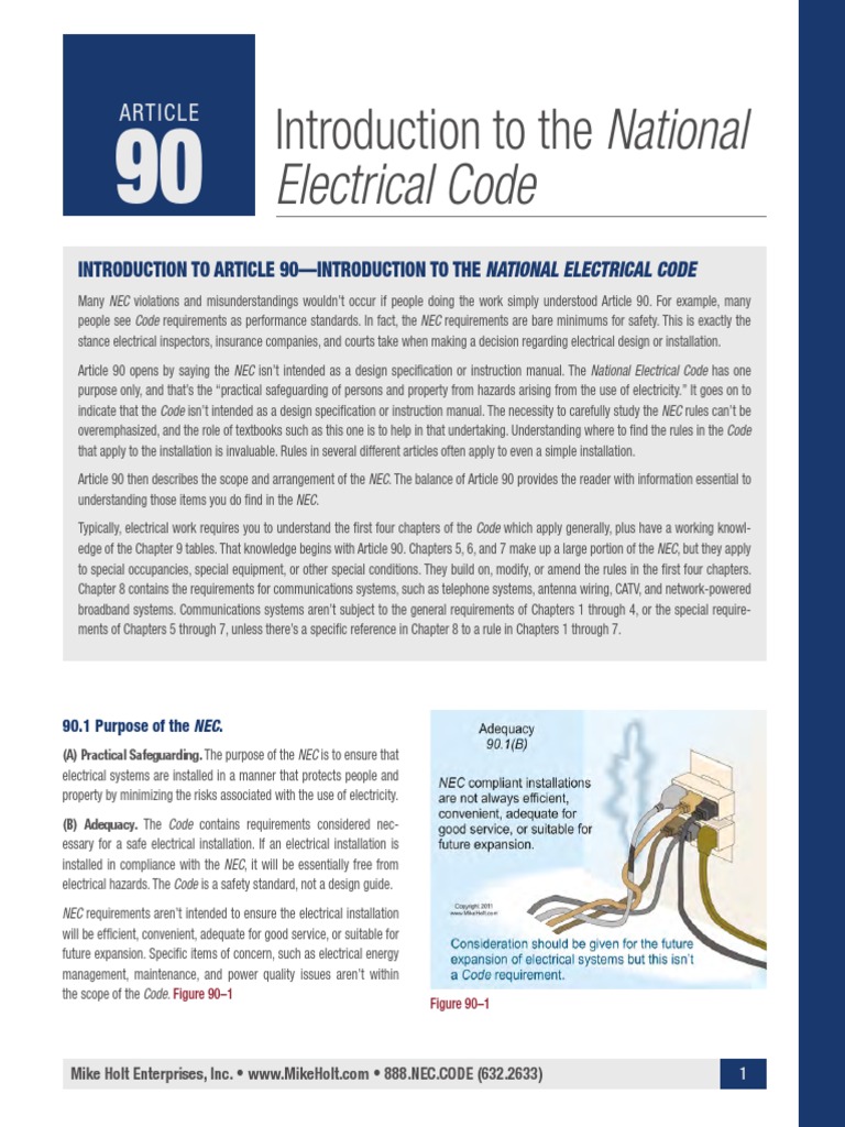 Introduction To The National Electrical Code | PDF | Electrical Wiring