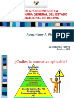 Funciones y roles de la Procuraduría General del Estado Plurinacional de Bolivia