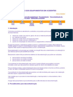 DESCONTAMINAÇÃO DOS EQUIPAMENTOS EM ACIDENTES QUÍMICOS