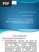 VARIÁVEIS SOCIAIS